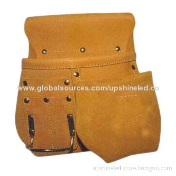 Nail and Tool Bag, Made of Genuine Leather Material, One Front and Back Big Pocket for Nails